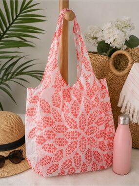 FP Movement by Free People Pink Coral Floral Reusable Tote Bag